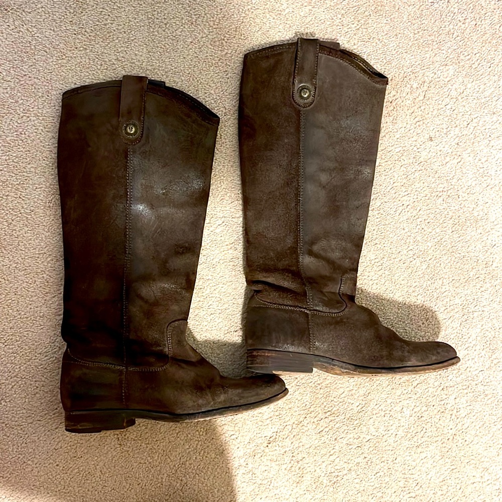 Frye Melissa Boots- dark coco brown